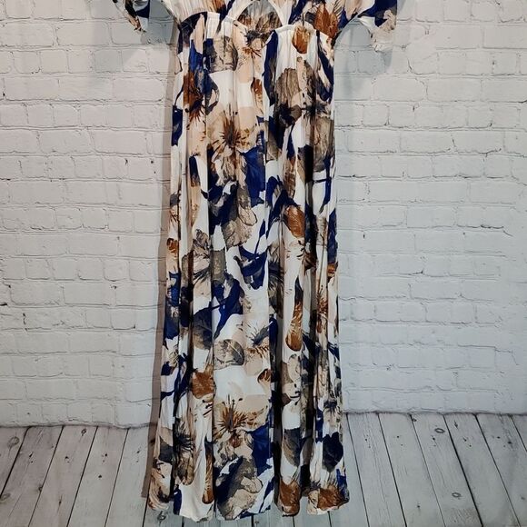 Lulus loveliest of all white floral print maxi dress - Picture 2 of 12